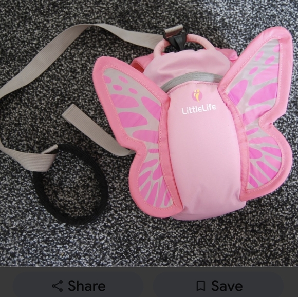 LittleLife Animal Toddler Backpack Daysack, Leash Butterfly Ages 1-3 - Picture 16 of 16